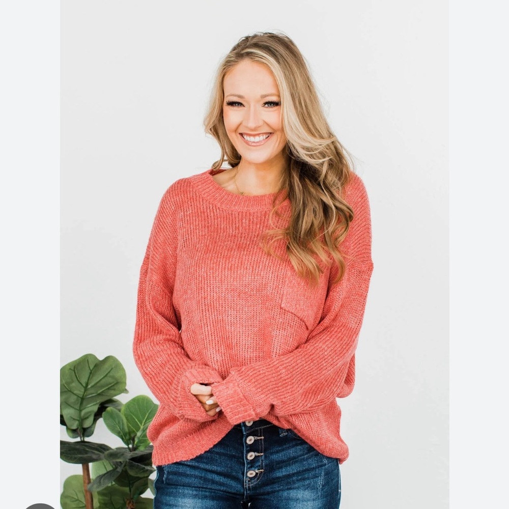 Endlessly cozy sweater Pulse in coral NWOT